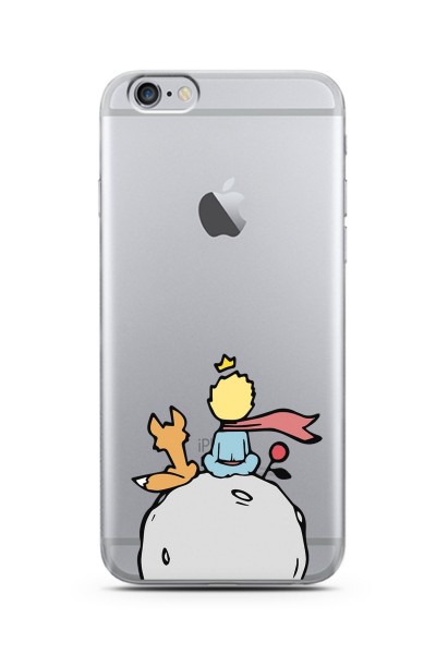 iPhone 6 Plus Küçük Prens Tasarım Şeffaf Silikon Telefon Kılıfı