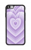 iPhone 6 Plus Lila Kalp Tasarımlı Glossy Telefon Kılıfı