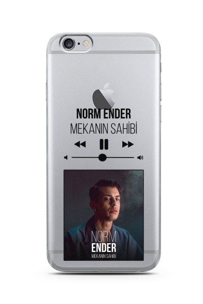 iPhone 6 Plus Norm Ender Mp3 Tasarımlı Süper Şeffaf Silikon Telefon Kılıfı