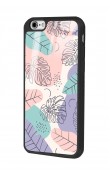 iPhone 6 Plus Nude Yapraklar Tasarımlı Glossy Telefon Kılıfı