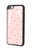 iPhone 6 Plus Pudra Yapraklı Tasarımlı Glossy Telefon Kılıfı