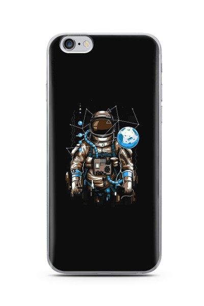 iPhone 6 Plus Uzay Astronot Tasarım Süper Şeffaf Silikon Telefon Kılıfı