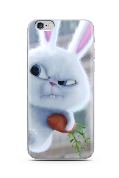 iPhone 6s Plus Dedektif Tavşan Tasarımlı Süper Şeffaf Silikon Telefon Kılıfı