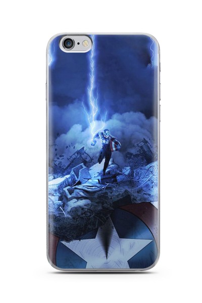Iphone 6s Plus Kaptan Amerika Tasarım Süper Şeffaf Silikon Telefon Kılıfı