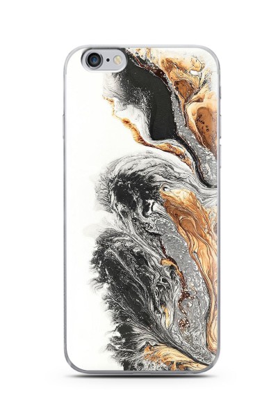 iPhone 6s Plus Mermer Tasarımlı Süper Şeffaf Silikon Telefon Kılıfı