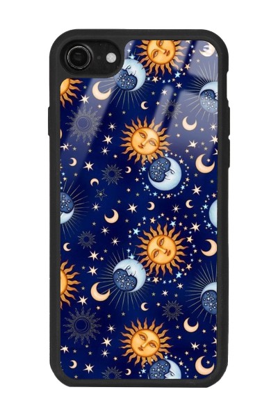 iPhone 7 - 8 Ay Güneş Pijama Tasarımlı Glossy Telefon Kılıfı
