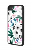 iPhone 7 - 8 Beyaz Çiçek Tasarımlı Glossy Telefon Kılıfı