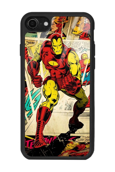 iPhone 7 - 8 Iron Man Demir Adam Tasarımlı Glossy Telefon Kılıfı