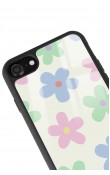 iPhone 7 - 8 Nude Çiçek Tasarımlı Glossy Telefon Kılıfı
