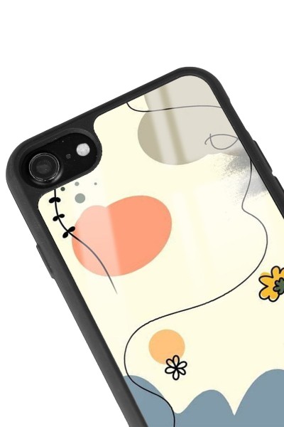 iPhone 7 - 8 Nude Papatya Tasarımlı Glossy Telefon Kılıfı