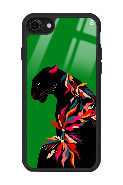 iPhone 7 - 8 Renkli Leopar Tasarımlı Glossy Telefon Kılıfı
