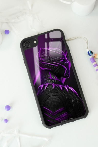 iPhone 7 - 8 - Se Black Panter Tasarımlı Glossy Telefon Kılıfı