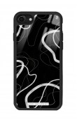 iPhone 7 - 8 - Se Black Wave Tasarımlı Glossy Telefon Kılıfı