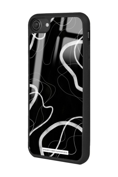 iPhone 7 - 8 - Se Black Wave Tasarımlı Glossy Telefon Kılıfı