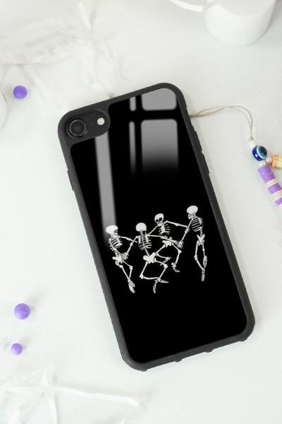iPhone 7 - 8 - Se Dancer Skeleton Tasarımlı Glossy Telefon Kılıfı