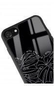 iPhone 7 - 8 - Se Dark Leaf Tasarımlı Glossy Telefon Kılıfı