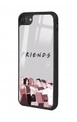 iPhone 7 - 8 - Se Doodle Friends Tasarımlı Glossy Telefon Kılıfı