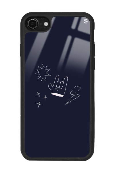 iPhone 7 - 8 - Se Doodle Punk Tasarımlı Glossy Telefon Kılıfı