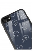 iPhone 7 - 8 - Se Doodle Smile Tasarımlı Glossy Telefon Kılıfı
