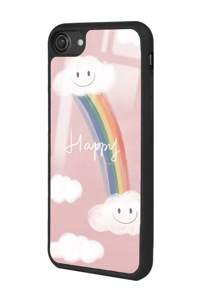 iPhone 7 - 8 - Se Happy Cloude Tasarımlı Glossy Telefon Kılıfı