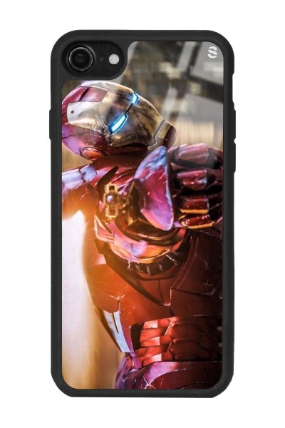 iPhone 7 - 8 - Se Iron Man Tasarımlı Glossy Telefon Kılıfı