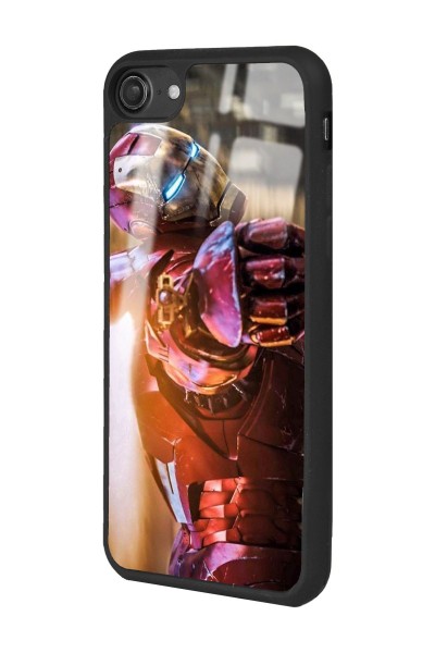 iPhone 7 - 8 - Se Iron Man Tasarımlı Glossy Telefon Kılıfı
