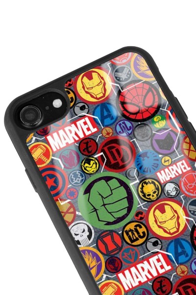 iPhone 7 - 8 - Se Marvel Face Tasarımlı Glossy Telefon Kılıfı