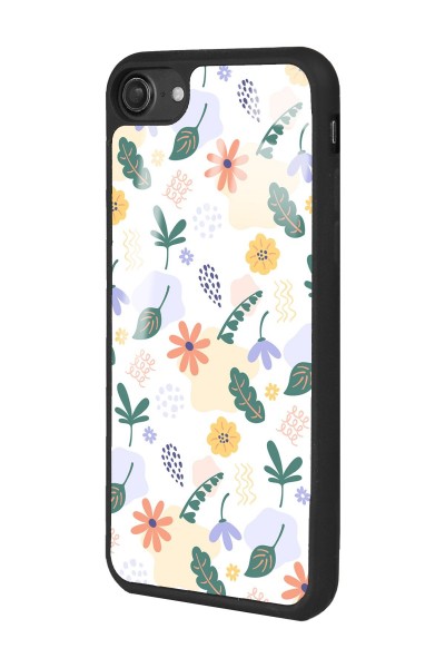 iPhone 7 - 8 - Se Minik Çiçekler Tasarımlı Glossy Telefon Kılıfı