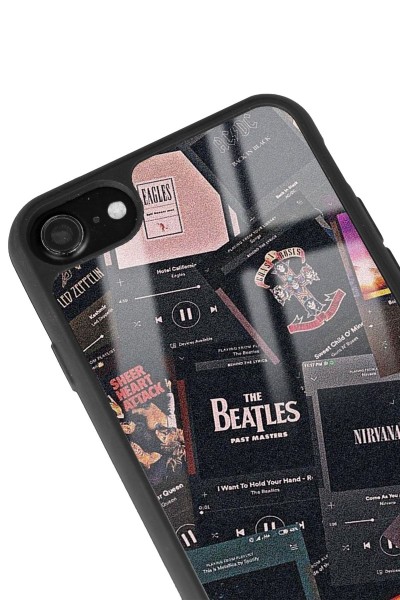 iPhone 7 8 Se Music Tasarımlı Glossy Telefon Kılıfı