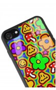 iPhone 7 - 8 - Se Neon Flowers Tasarımlı Glossy Telefon Kılıfı