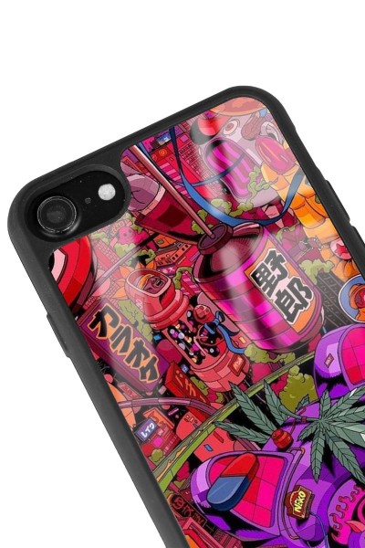 iPhone 7 - 8 - Se Neon Island Tasarımlı Glossy Telefon Kılıfı