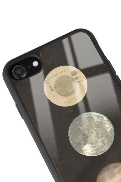 iPhone 7 - 8 - Se Night Moon Tasarımlı Glossy Telefon Kılıfı