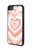 iPhone 7 - 8 - Se Orange Heart Tasarımlı Glossy Telefon Kılıfı