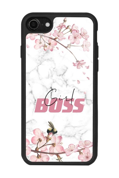 iPhone 7 - 8 - Se Sakura Girl Boss Tasarımlı Glossy Telefon Kılıfı