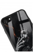 iPhone 7 - 8 - Se Smoke Skull Tasarımlı Glossy Telefon Kılıfı
