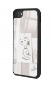 iPhone 7 - 8 - Se Snoppy Tasarımlı Glossy Telefon Kılıfı