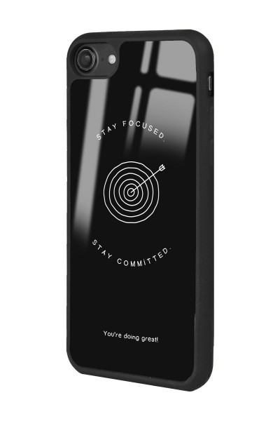 iPhone 7 - 8 - Se Stay Focused Tasarımlı Glossy Telefon Kılıfı