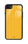 iPhone 7 8 Se Uyumlu Retro Plaid Tasarımlı Glossy Telefon Kılıfı