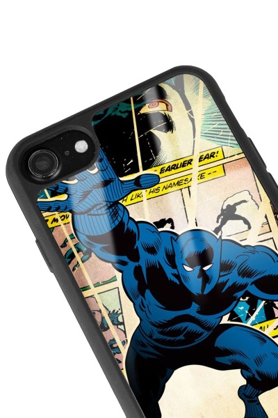 iPhone 7 8 Uyumlu Black Panther Kara Panter Tasarımlı Glossy Telefon Kılıfı