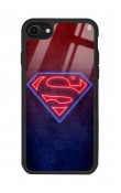 iPhone 7 - 8 Uyumlu Neon Superman Tasarımlı Glossy Telefon Kılıfı