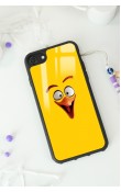 iPhone 7 - 8 Yellow Angry Birds Tasarımlı Glossy Telefon Kılıfı