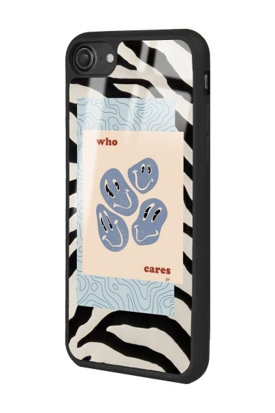 iPhone 7 - 8 Zebra Emoji Tasarımlı Glossy Telefon Kılıfı