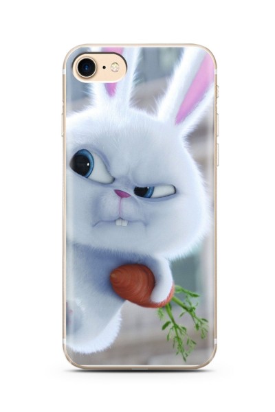 iPhone 7 Dedektif Tavşan Tasarımlı Süper Şeffaf Silikon Telefon Kılıfı