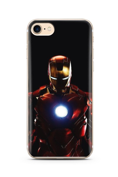 iPhone 7 Iron Man Tasarım Şeffaf Silikon Telefon Kılıfı