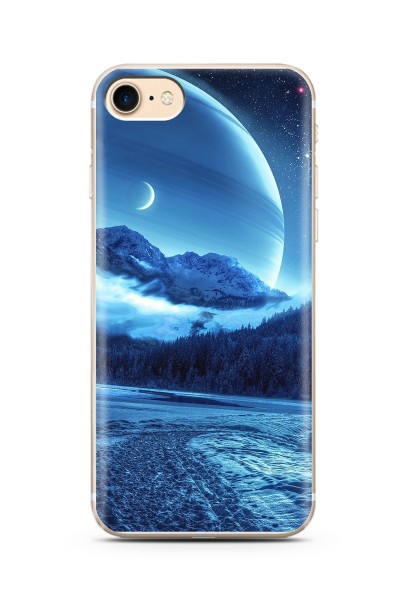 iPhone 7 Kış Tasarımlı Süper Şeffaf Silikon Telefon Kılıfı