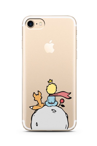 iPhone 7 Küçük Prens Tasarım Şeffaf Silikon Telefon Kılıfı