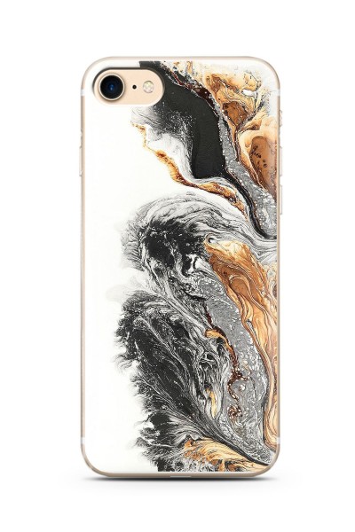 iPhone 7 Mermer Tasarımlı Süper Şeffaf Silikon Telefon Kılıfı