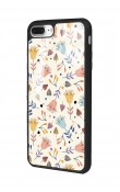 iPhone 7 Plus - 8 Plus Beyaz Bindanlı Tasarımlı Glossy Telefon Kılıfı