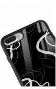 iPhone 7 Plus - 8 Plus Black Wave Tasarımlı Glossy Telefon Kılıfı