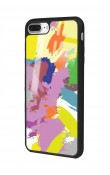 iPhone 7 Plus - 8 Plus Colored Brush Tasarımlı Glossy Telefon Kılıfı